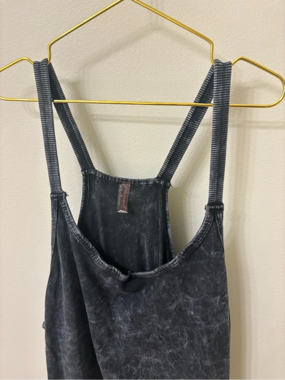 Free People Hot Shot Mini Dress Washed Black